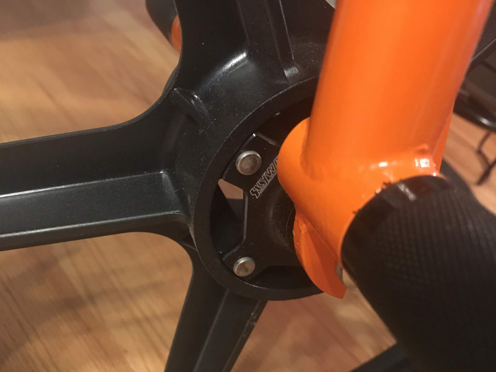 orange mountain bike parts
