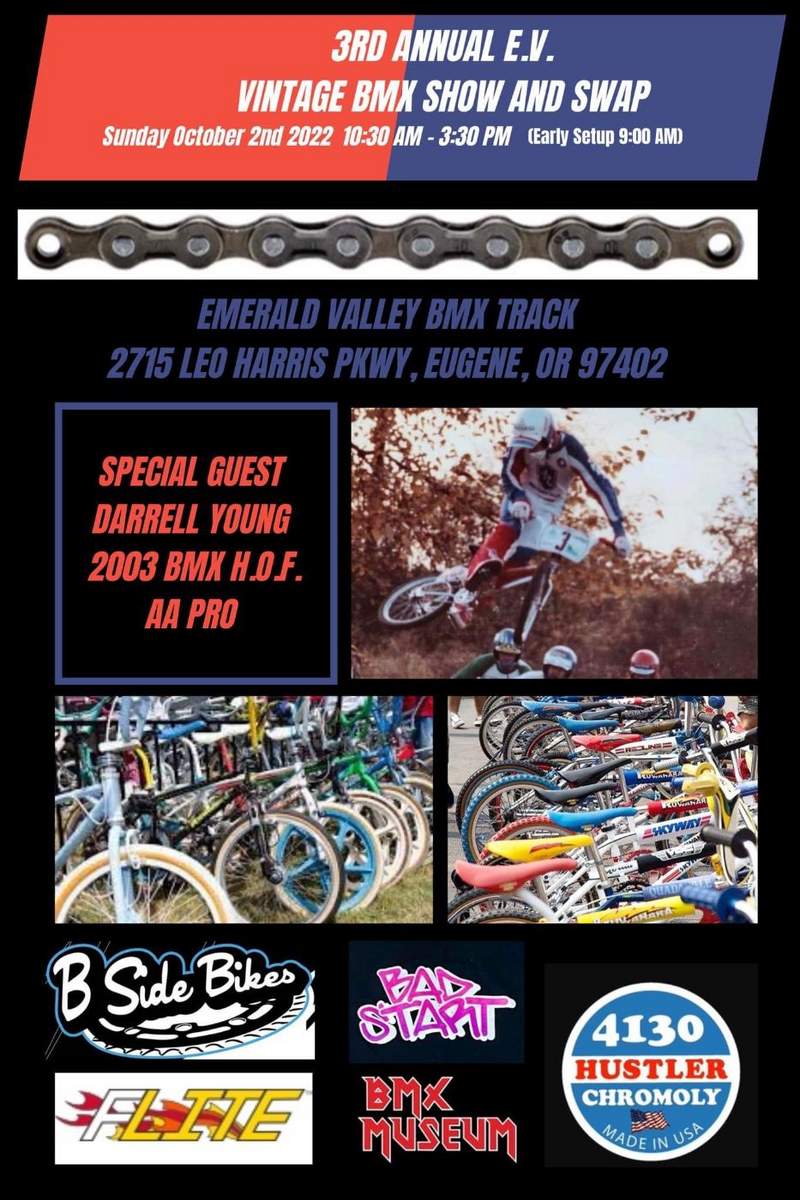 Sunday 10222 Eugene Oregon BMX Show and Swap Feat Darrell Young