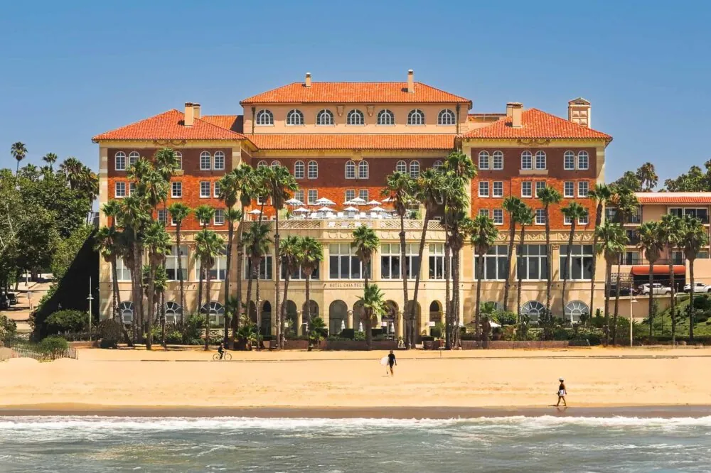Casa del Mar's hotel shot from the ocean