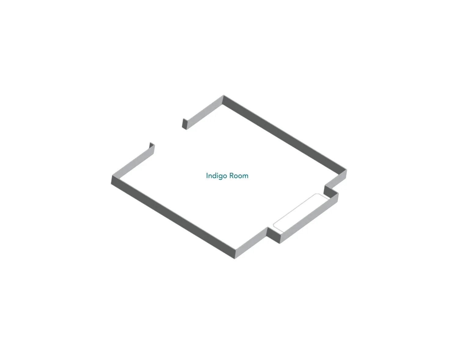 The indigo room venue floorplan