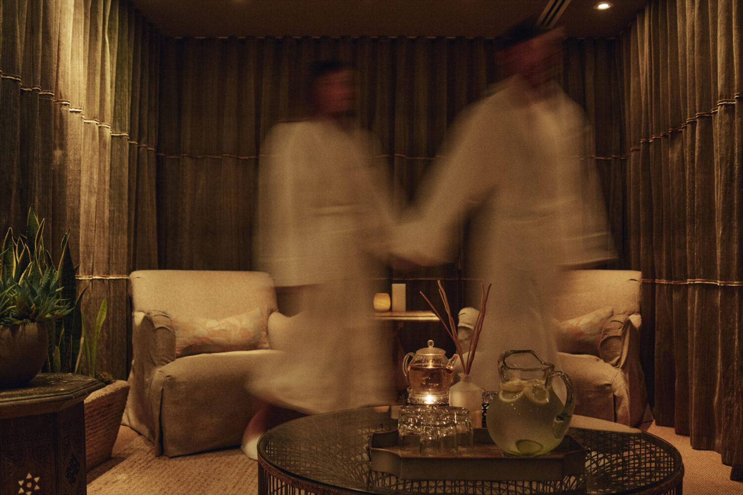 Couple in relaxation room at Spa