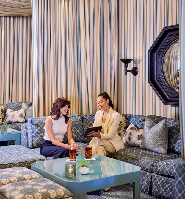 Meetings and Events Manager assisting the Client before the event in the Cabanas