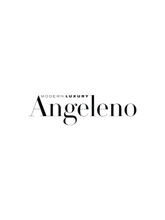 The image shows the text "MODERN LUXURY" at the top and "Angeleno" below it.
