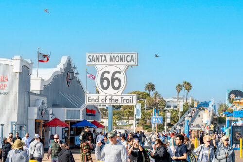 Route 66 Sign on the Santa Monica Pier