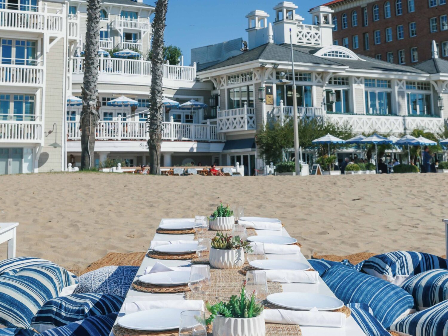Beach Picnic in front of Shutters
