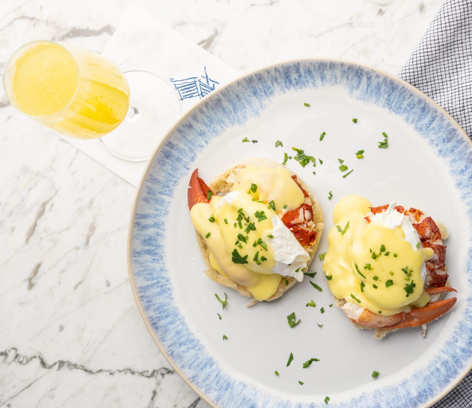 Lobster Benedict at 1 Pico brunch.