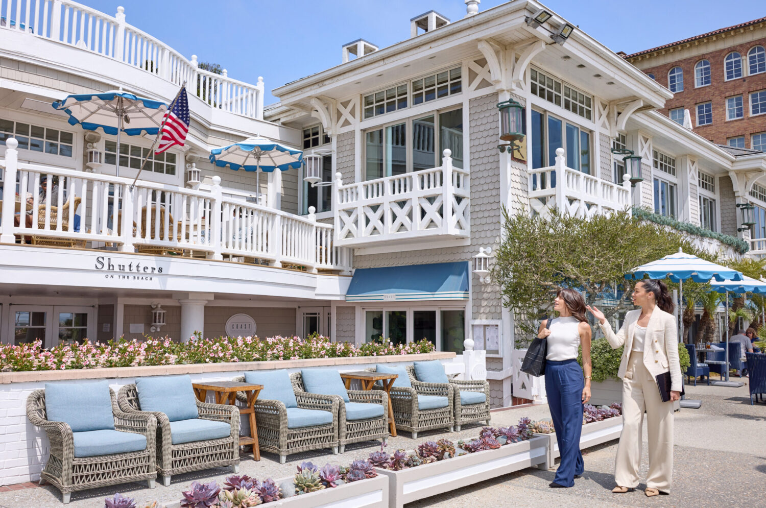 Two women planning an event at Shutters on the Beach in Santa Monica