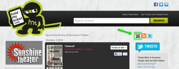 iCal Icon on holdmyticket.com