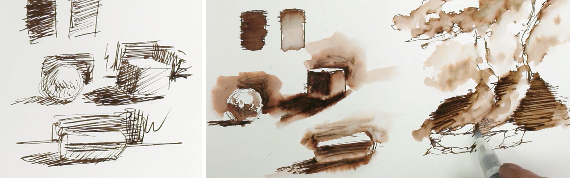 Introduction to Fountain Pen and Ink Wash New Masters Academy