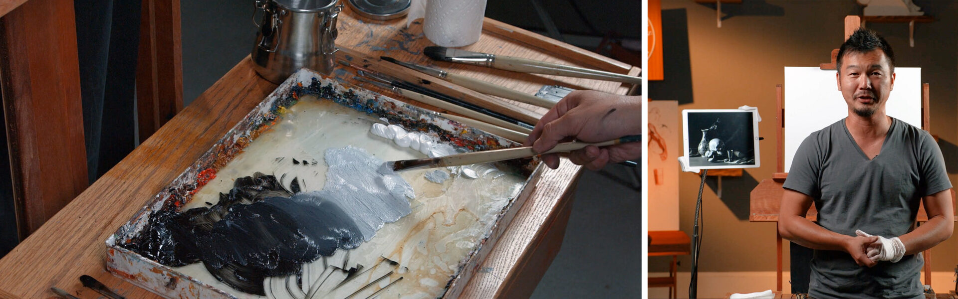 Black and White StillLife Oil Painting for Beginners New Masters Academy