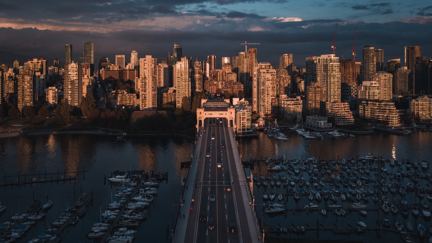 Aerial view of Vancouver City