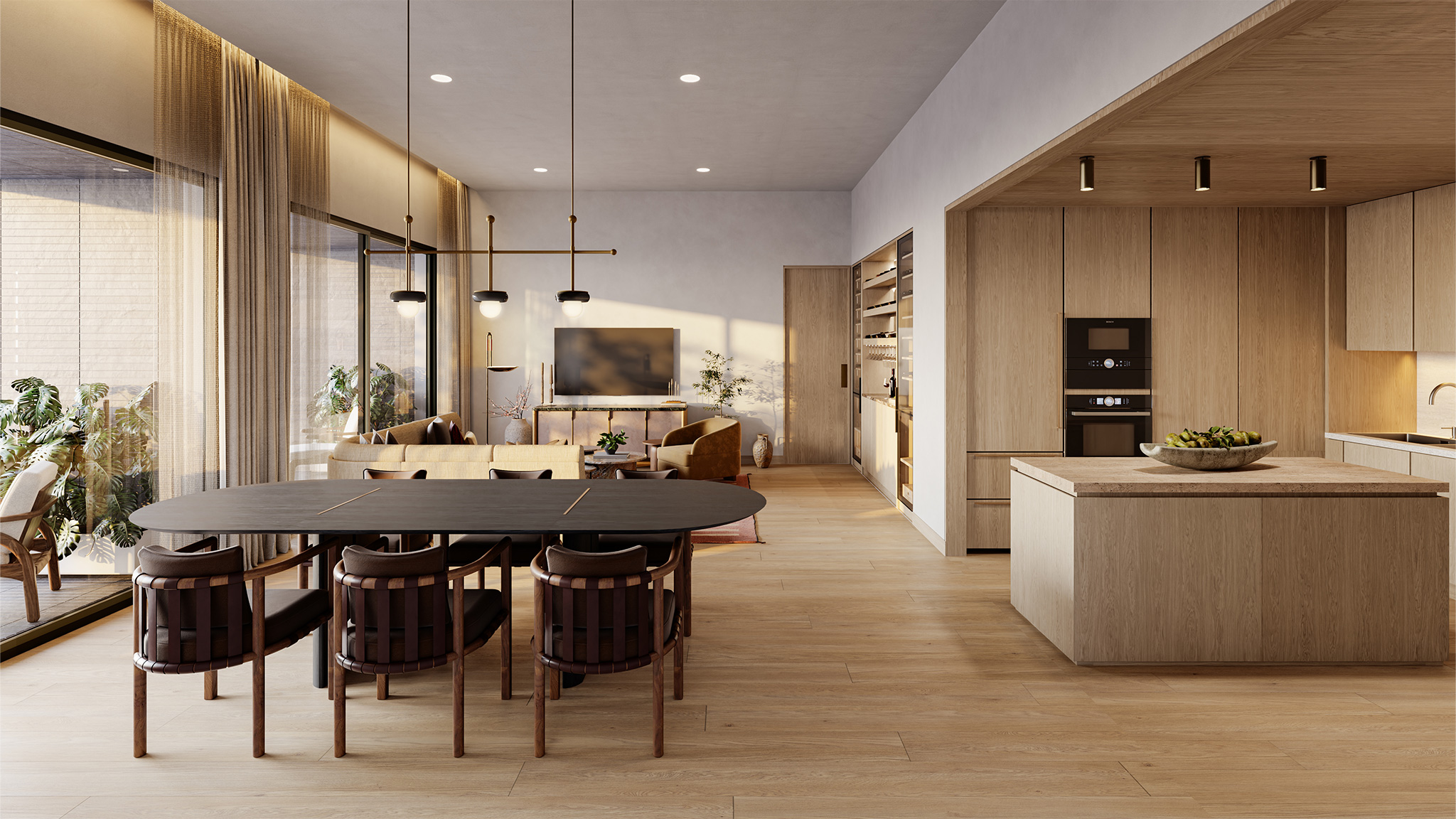A kitchen at Pendry Residences Mexico City