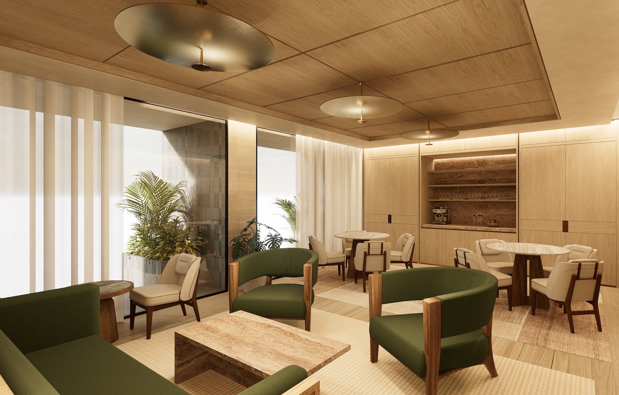 Owners Lounge at Pendry Residences Mexico City.