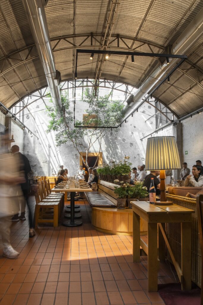 Interior of a restaurant near Pendry Residences Mexico City.