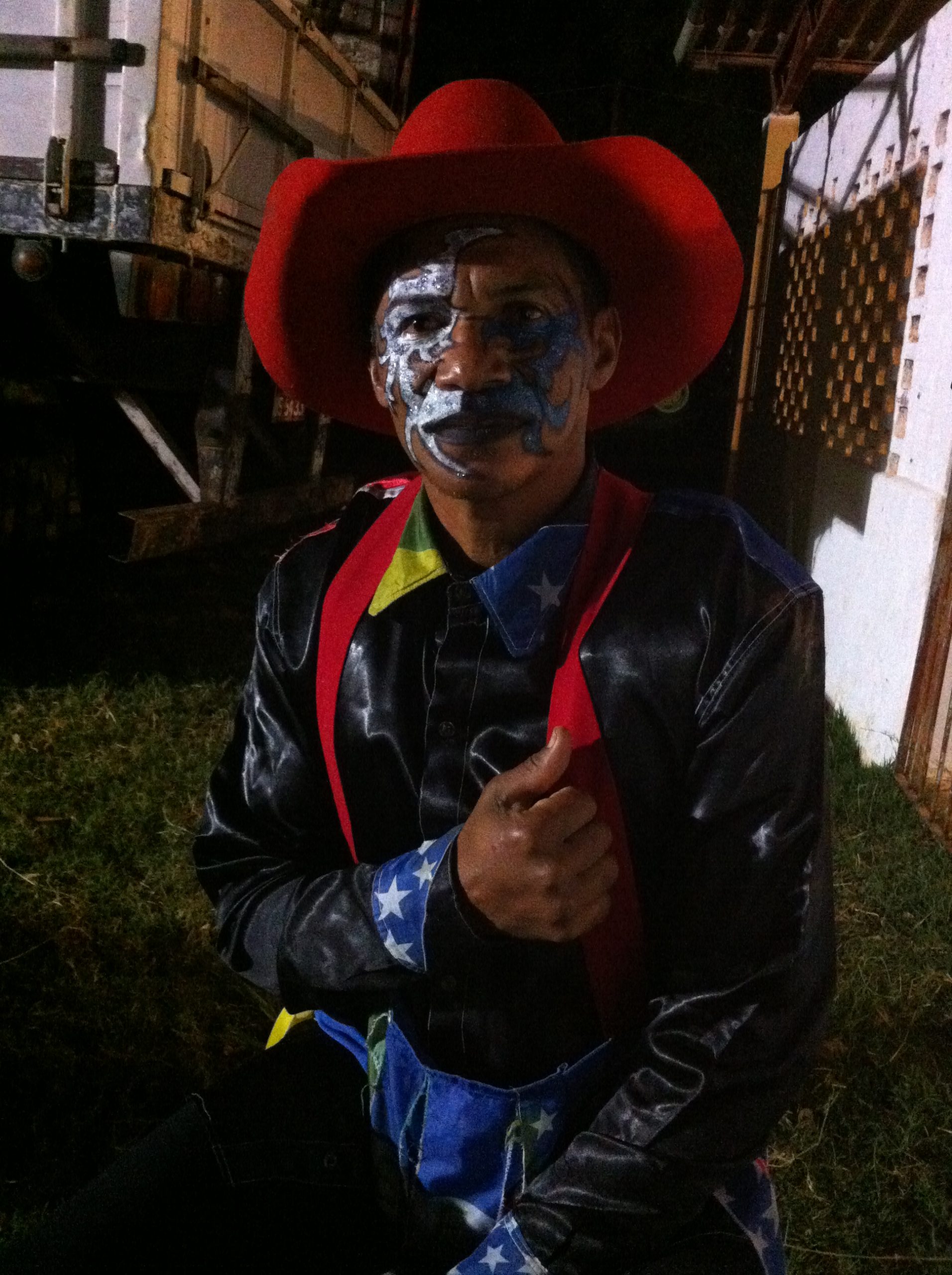 Juscelino dos Santos, o ``Brinquedo``, salva-vidas no rodeio de Ipameri.