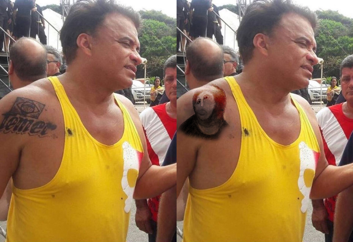 Oposição usa emenda parlamentar para cobrir tatuagem de deputado