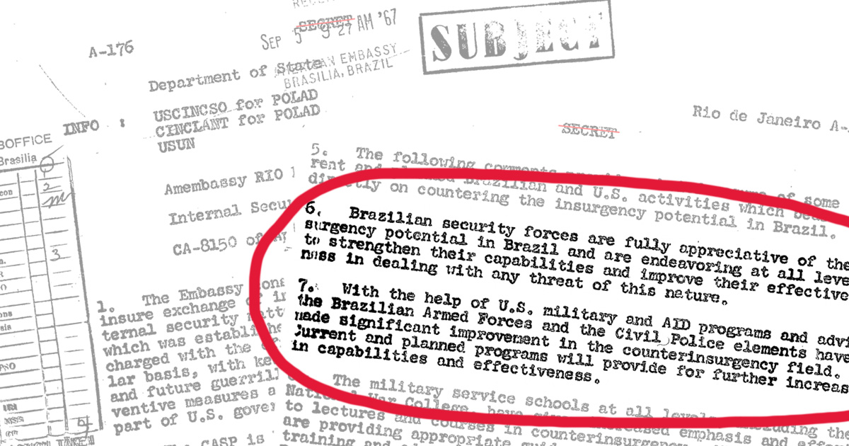 Estados Unidos treinaram ditadura para combater guerrilha na selva