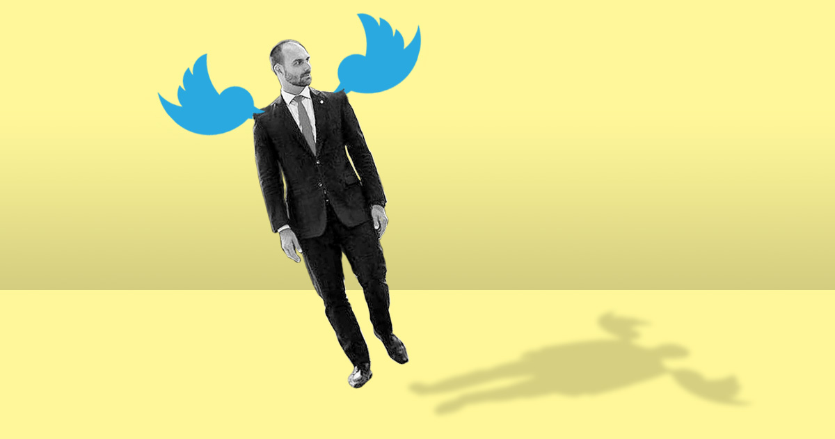 “Embaixador”, Eduardo Bolsonaro triplica de tamanho no Twitter