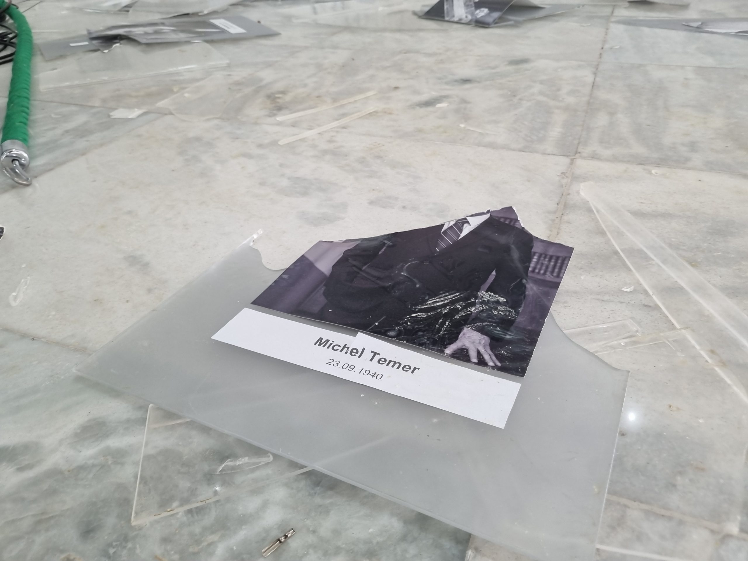 O retrato de Michel Temer estava 