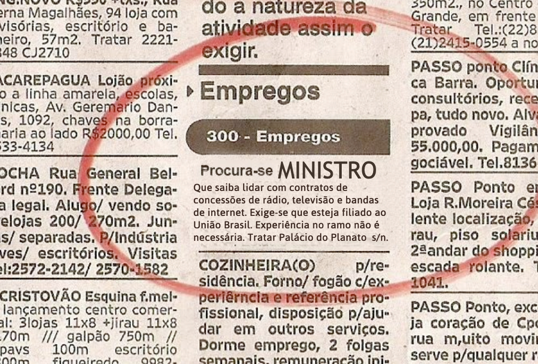 Governo apela para anúncio nos classificados em busca de novo ministro das Comunicações