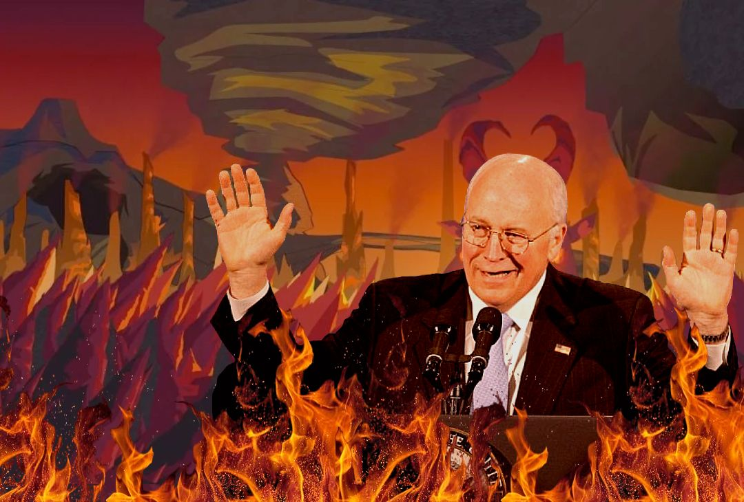 EUA descobrem petróleo no inferno e enviam Dick Cheney