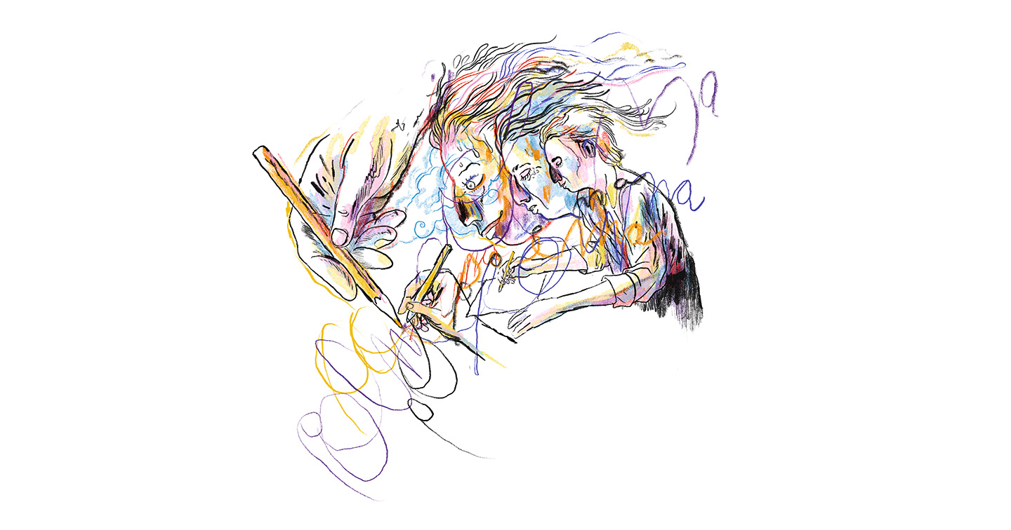 Escavo o papel atrás de uma frase oculta