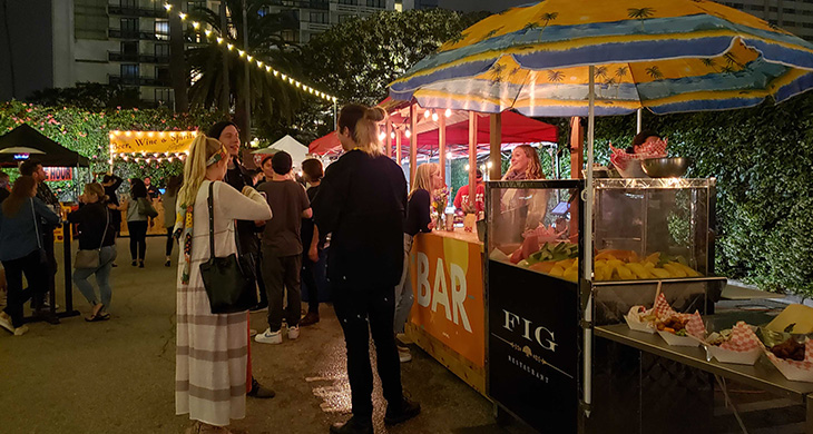FIG Fruit Stand at the Night Market in Santa Monica, California