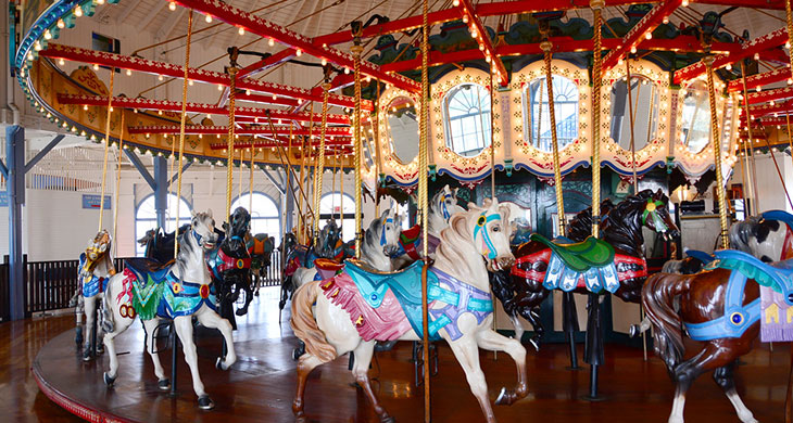 Carousel on Santa Monica Pier in Santa Monica, California