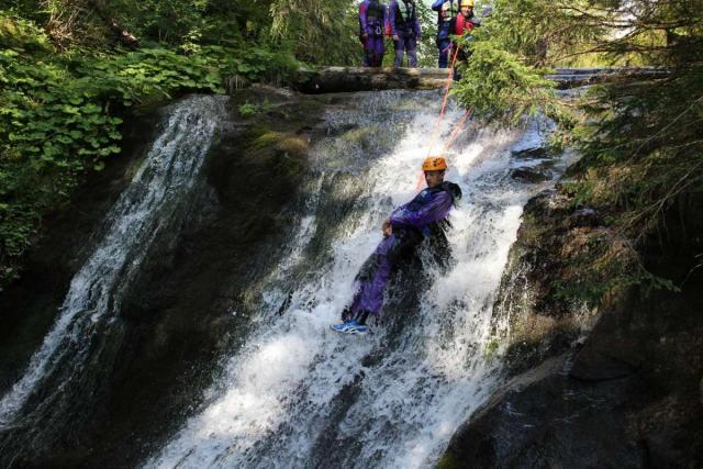 Teen canyoning on Europe youth adventure program