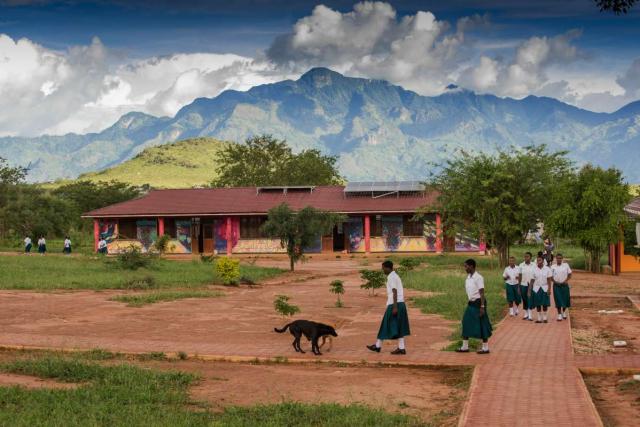 Amazing views of the campus where teens participate in service work during travel program in Tanzania.