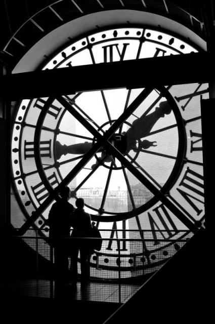 Teenage travelers at Musee d'Orsay in Paris during summer youth travel program