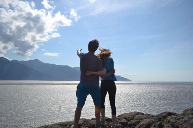 Students take in the view on their summer teen tour of Alaska.