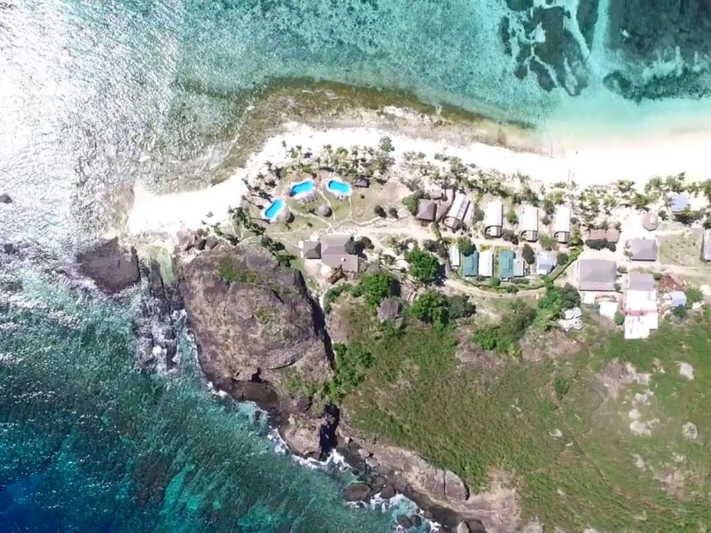 Aerial view of Fiji resort