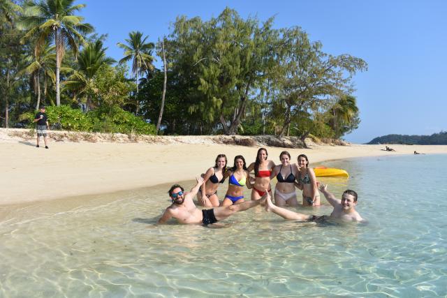 High school travelers relax in tropical paradise on their summer teen tour to Fiji.