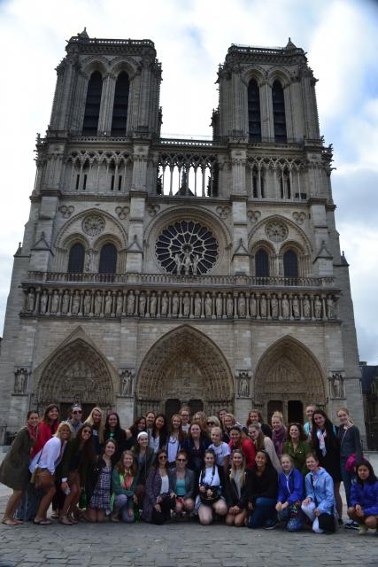 Teen travel Notre Dame Paris France