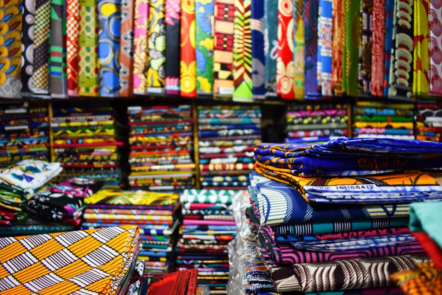 Colourful local fabrics
