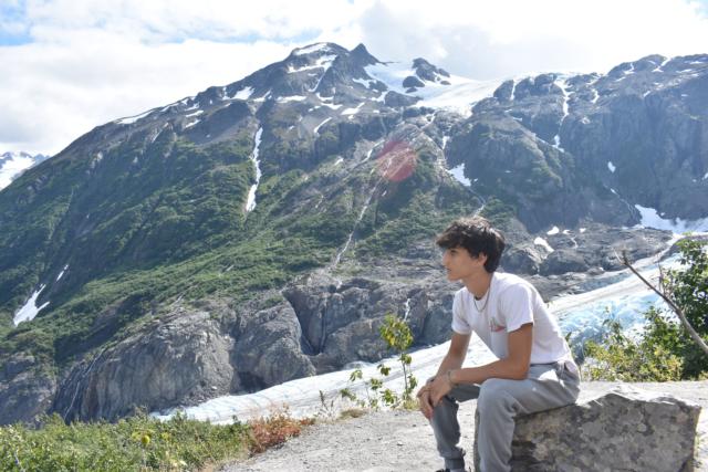 A pensive boy in Alaska