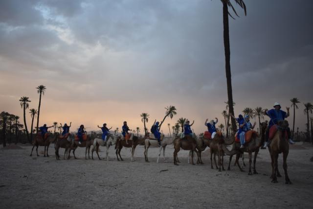 Sunset in Moroccan desert