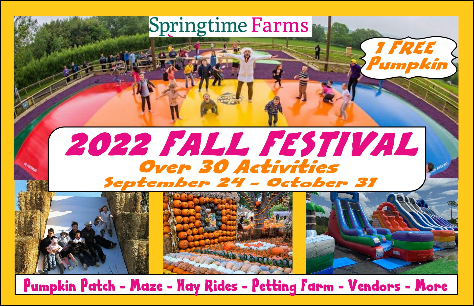 Springtime Farms Fall Festival and Haunted Maze