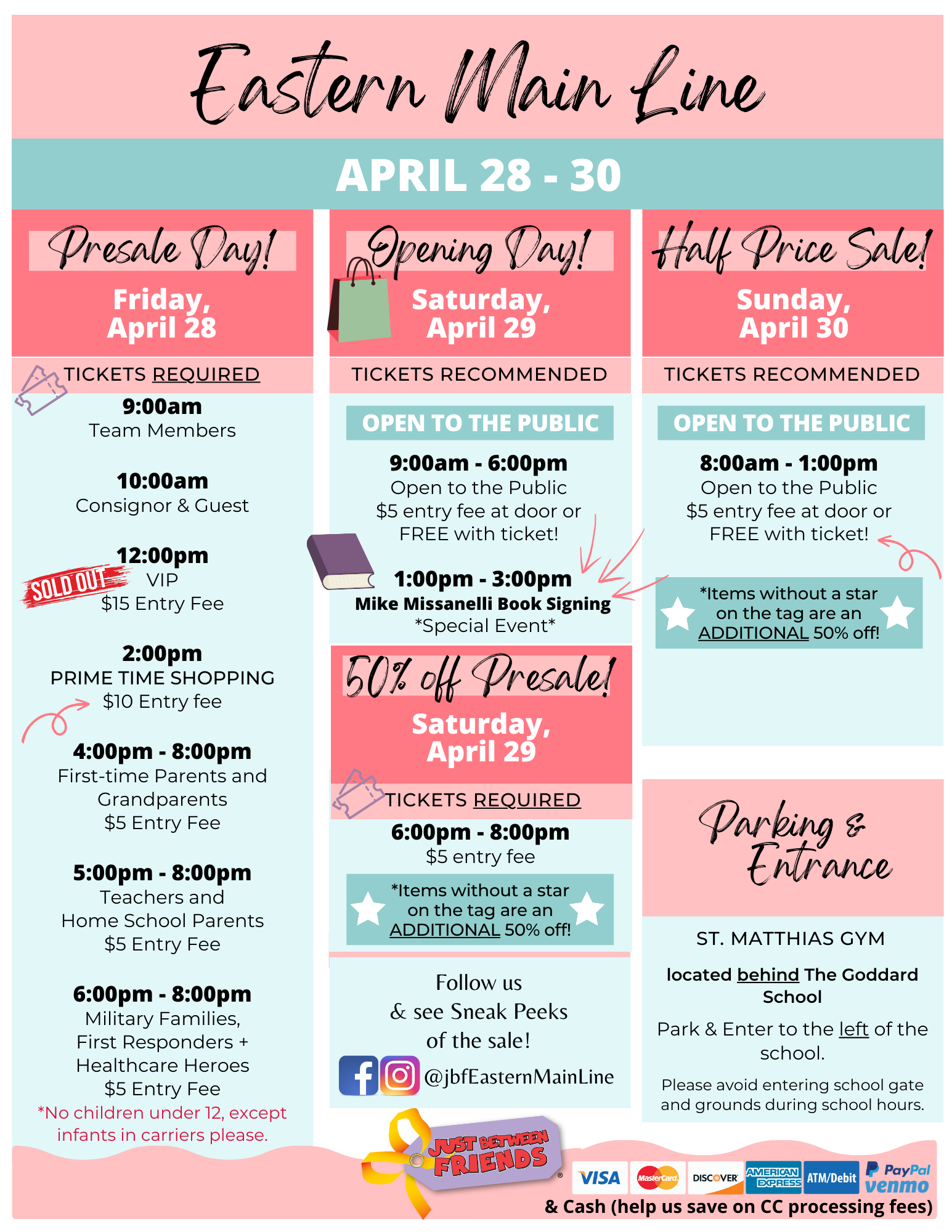 JBF Eastern Main Line & Mike Missanelli book signing