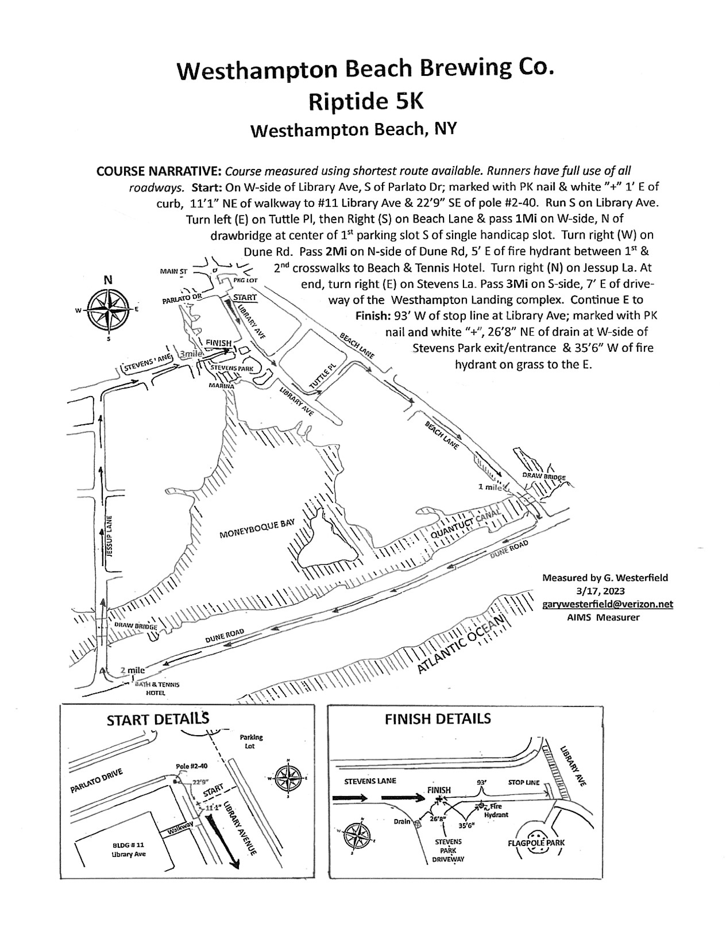 2023 Westhampton Beach Brewing Company Riptide Run 5K