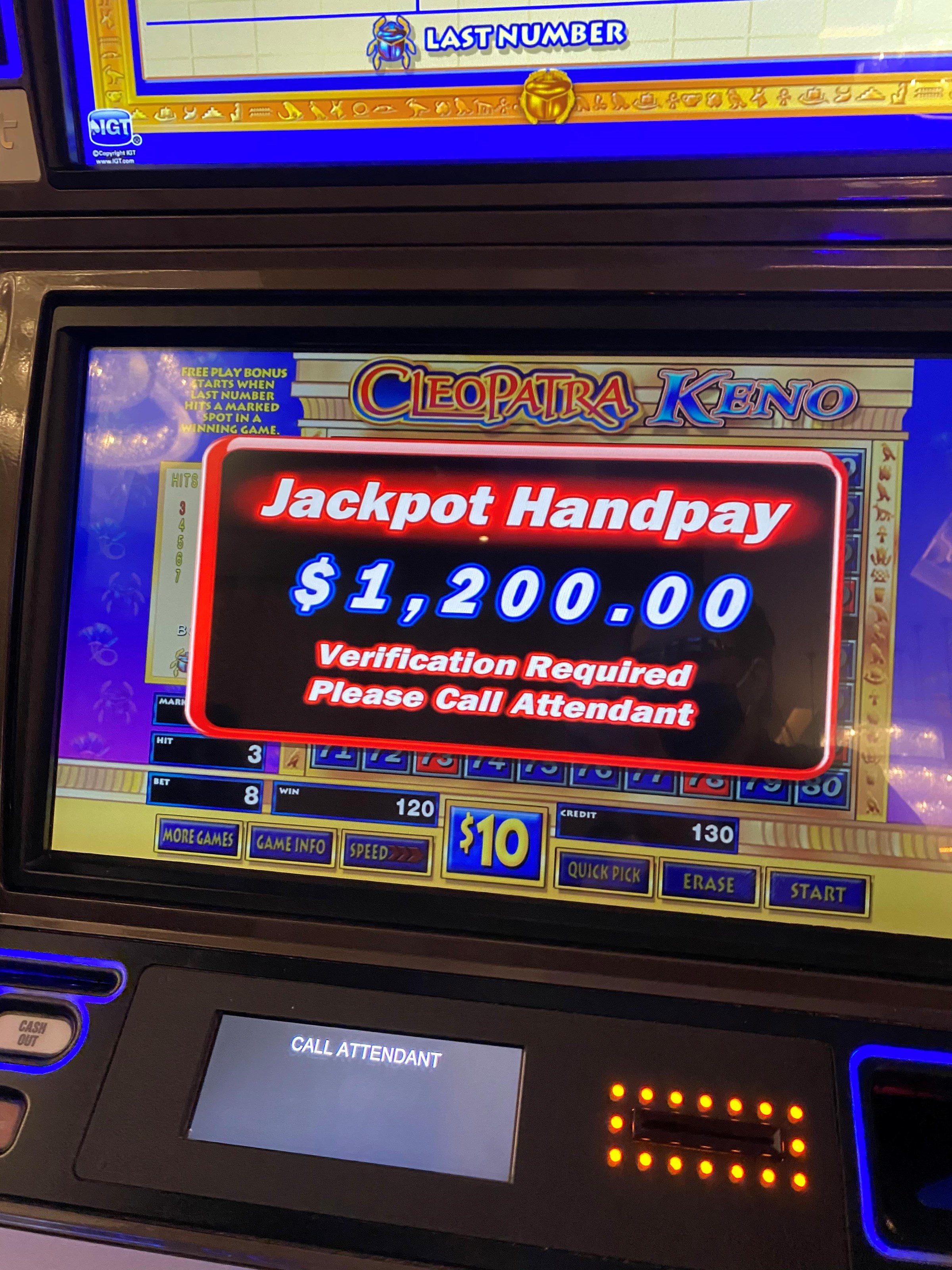 Cleopatra Keno Slot Machine by IGT