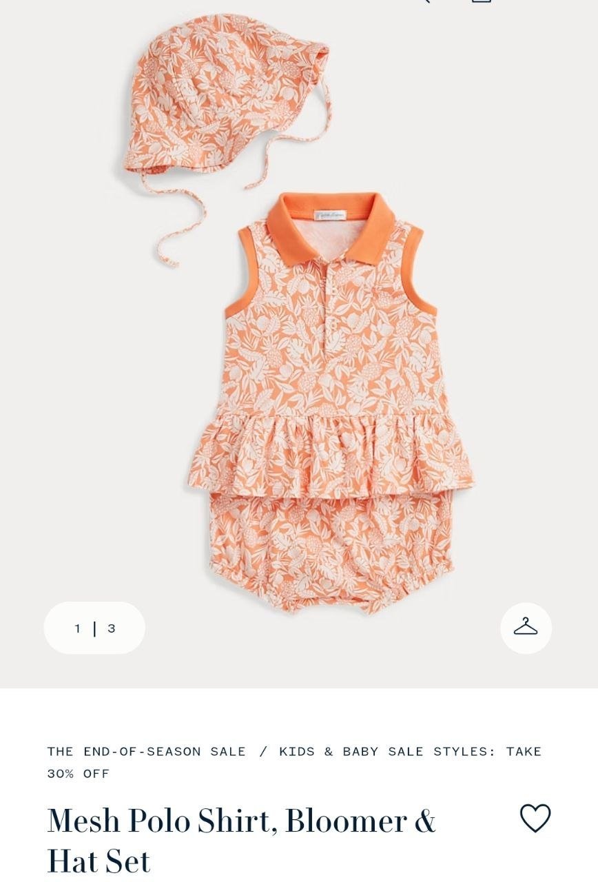 Shirt, Bloomer & Hat Set