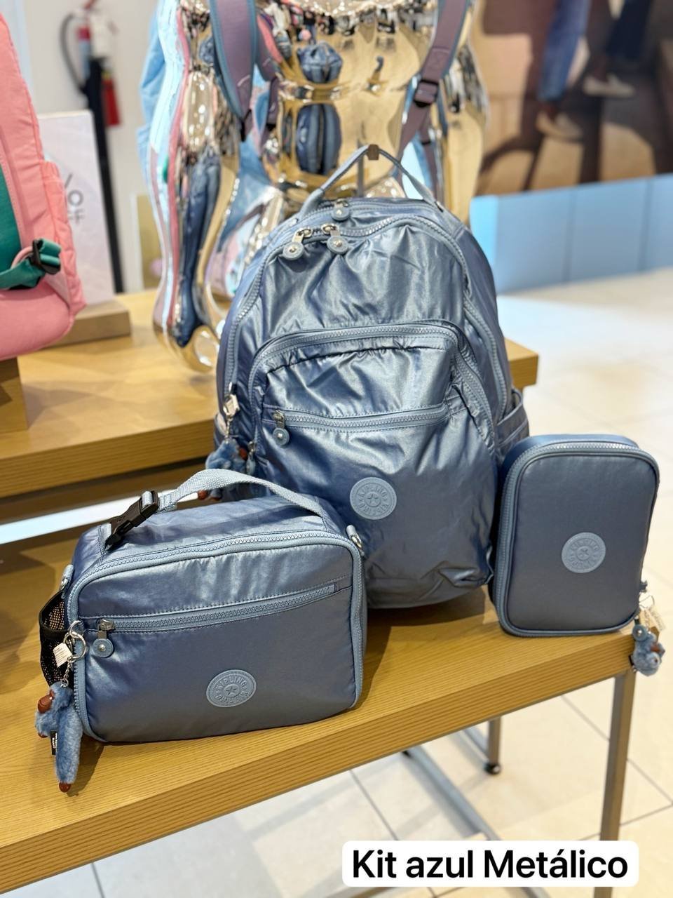 Kit Mochila Seoul + Estojo 100 pens + lancheira Ermy