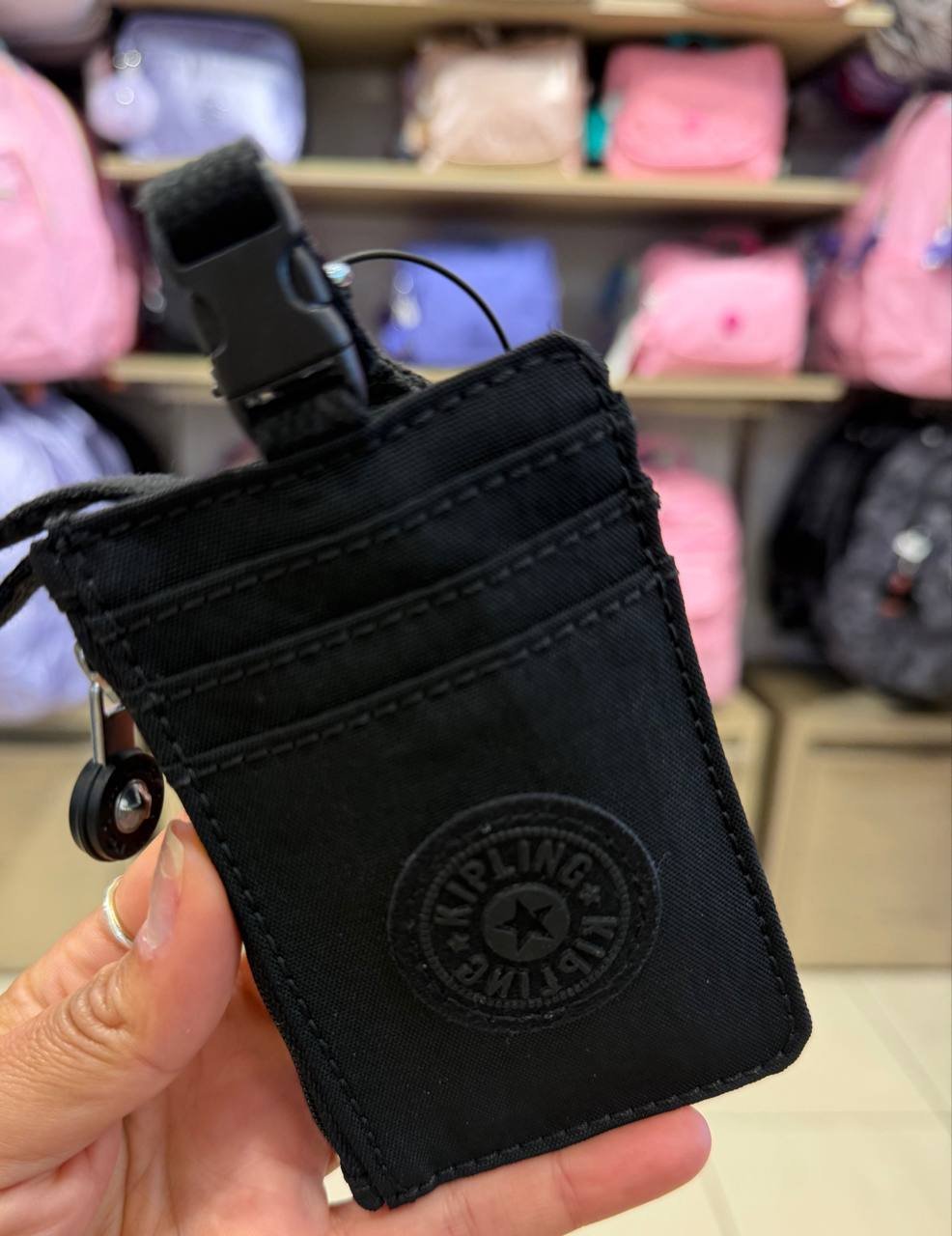 Leroy2 porta cartão com alça para pescoço