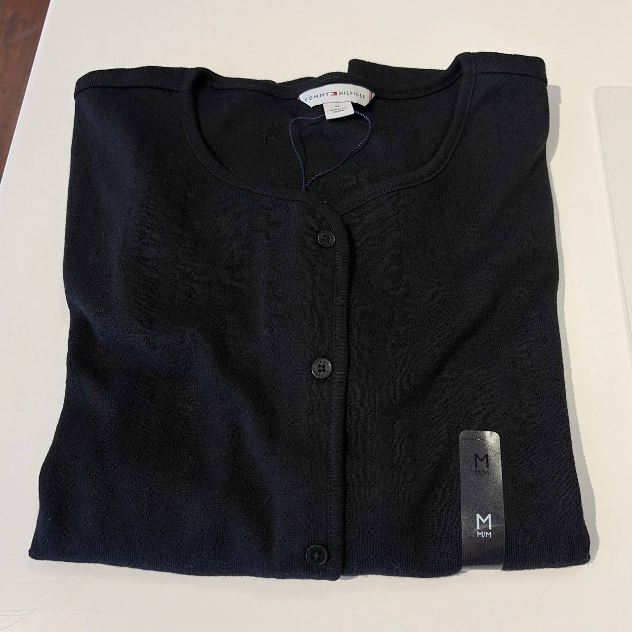 cardigan manga longa de algodão