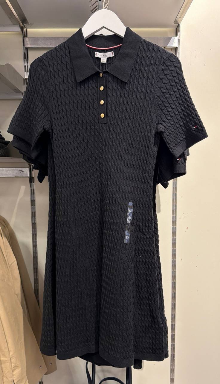 vestido tricot trançado