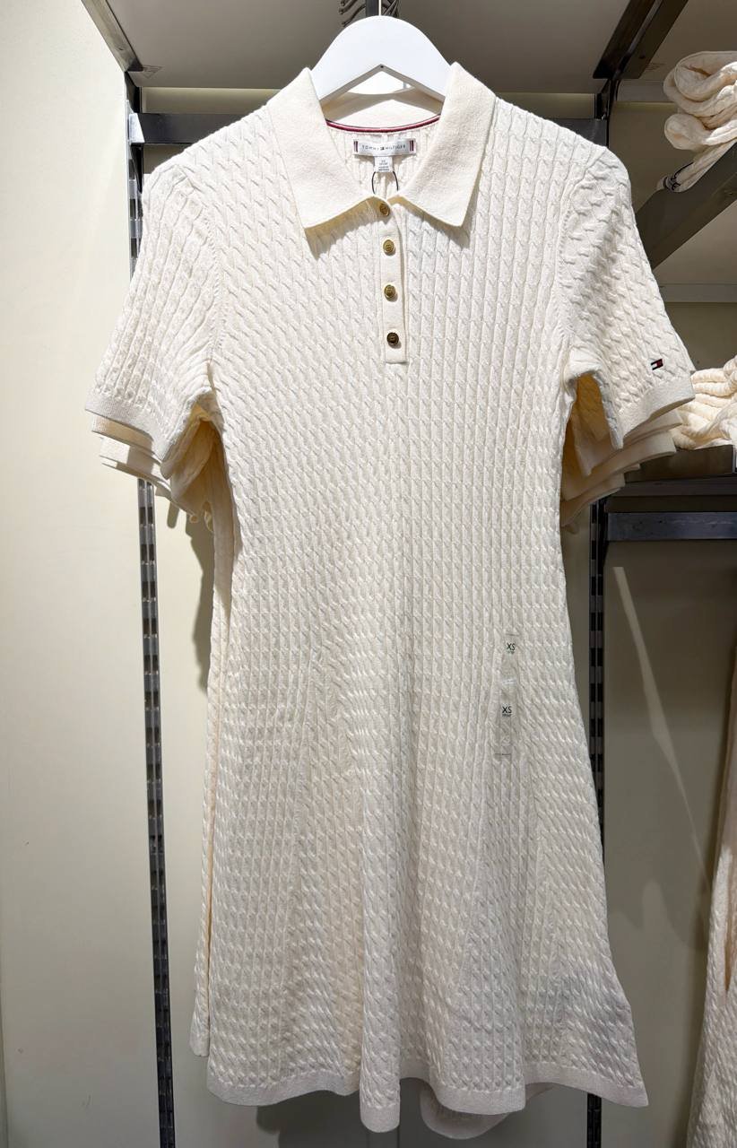 vestido tricot trançado