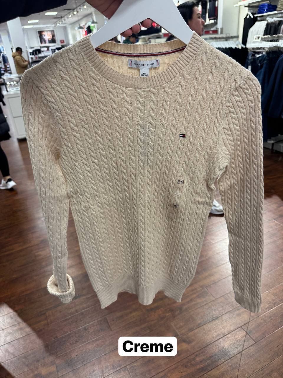 Sweater tricot trançado manga longa