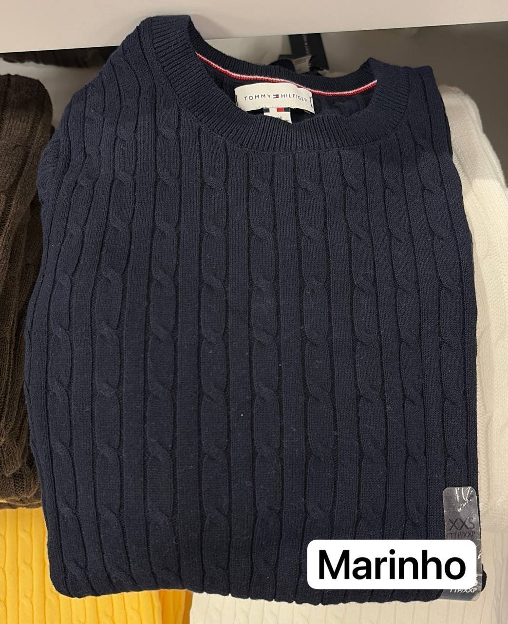 Sweater tricot trançado manga longa